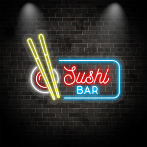 🍣 Sushi Bar Neon Tabela