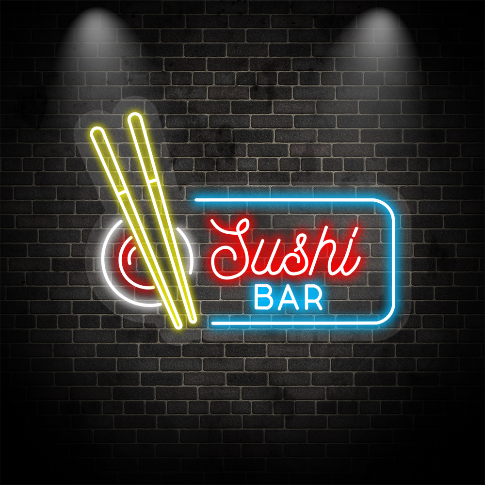 🍣 Sushi Bar Neon Tabela